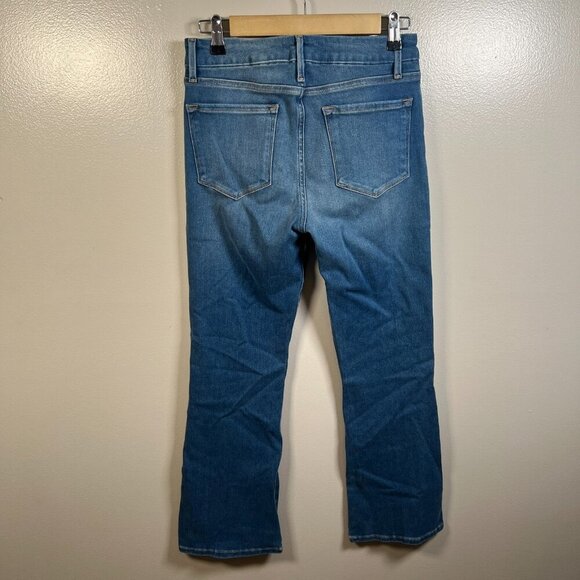 Frame Le Crop Mini Boot Jeans Womens Size 28 High Rise Blue Medium Wash Denim - Picture 2 of 10